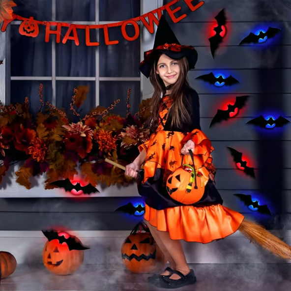 🦇Halloween 3D-Leuchtfledermäuse