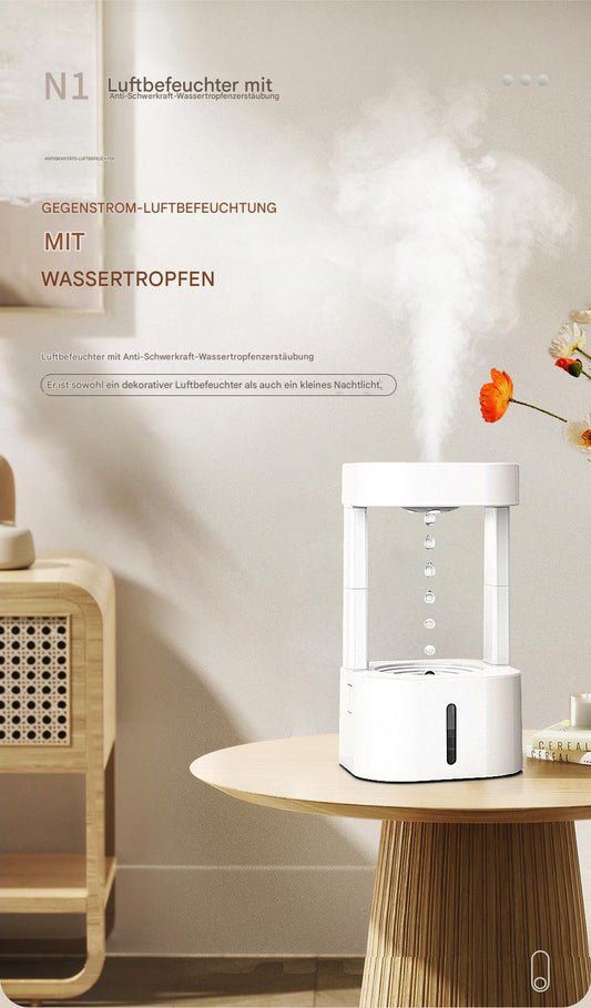 Anti-Schwerkraft-Luftbefeuchter mit Wassertropfen-Rückfluss