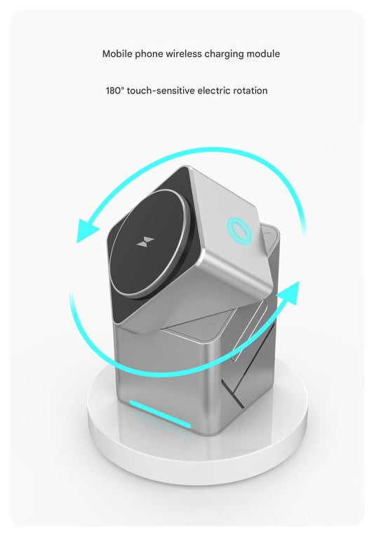 Geometry Touch Magnetic 3-in-1 Wireless Charging Stand: 15W fast charging, simultaneous charging for multiple devices, unlocking a new way to charge