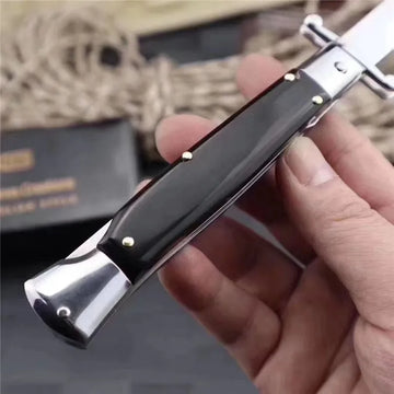 🔥Letzter-Tag-Aktion: 70 % RABATT🔥 – Rein handgefertigtes italienisches Stiletto-Taschenmesser der alten Schule