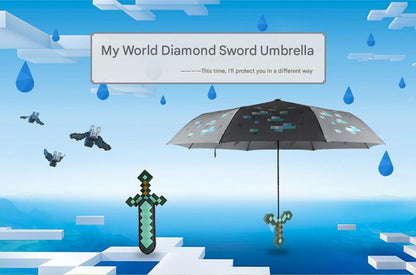 Minecraft Diamond Sword Umbrella: An umbrella that can "protect yourself" and open a new experience of protection in the pixel world