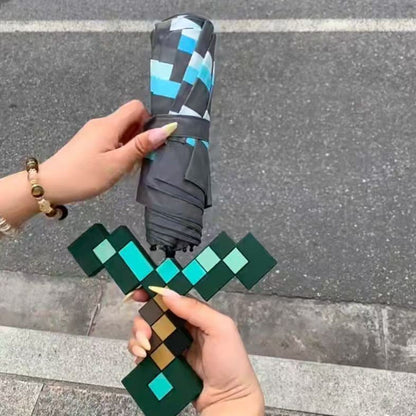 Minecraft Diamond Sword Umbrella: An umbrella that can "protect yourself" and open a new experience of protection in the pixel world