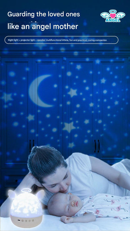 Multifunctional starry sky projection lamp, romantic atmosphere + sleep artifact, one lamp with multiple uses, super practical